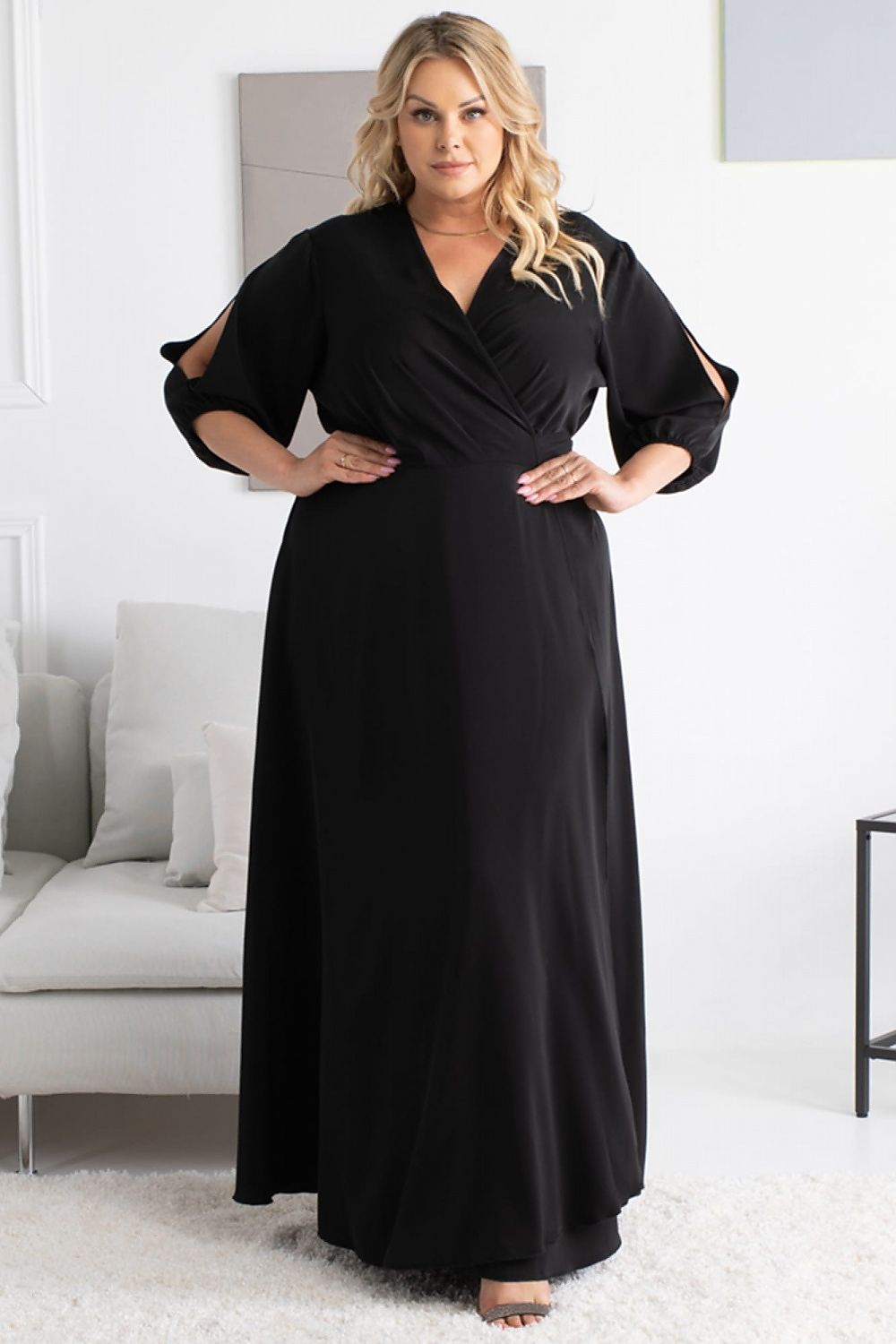 Uitgaan van zadel ik ben gelukkig Plus size jurk model 168943 Karko Grote maten jurken groothandel  dameskleding online
