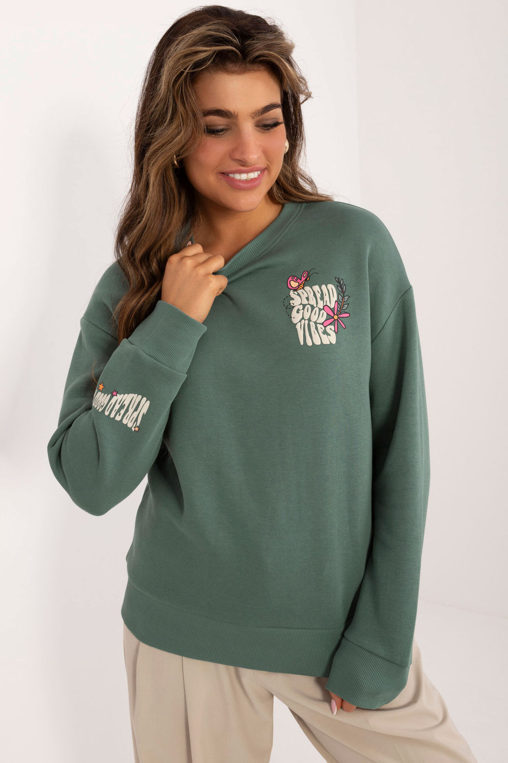 Sublevel blouse groen