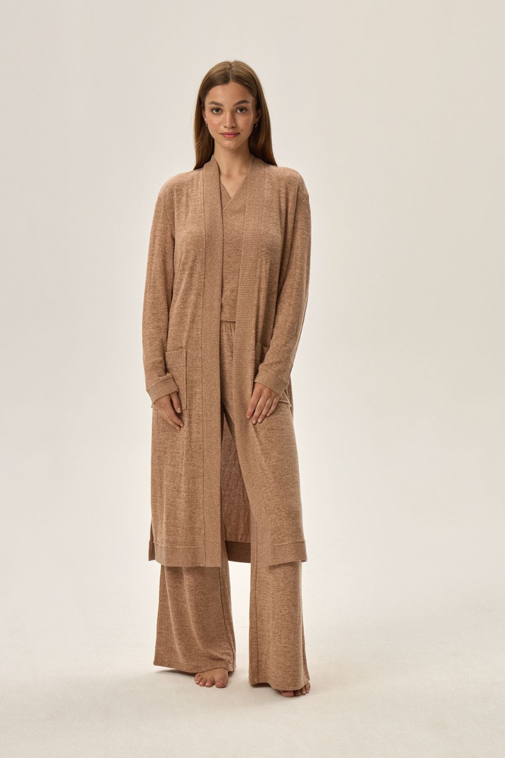Henderson Lange ochtendjas beige