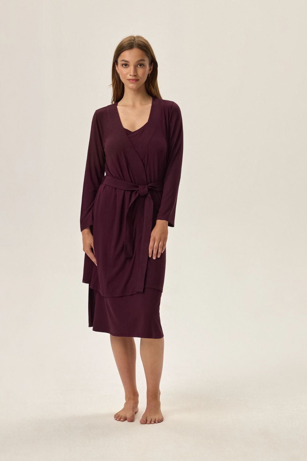 Henderson ochtendjas violet